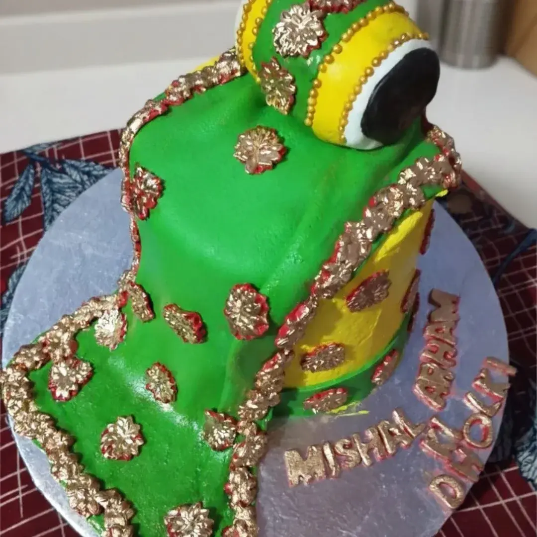 Dholki Theme Cake for Mayon Mehndi