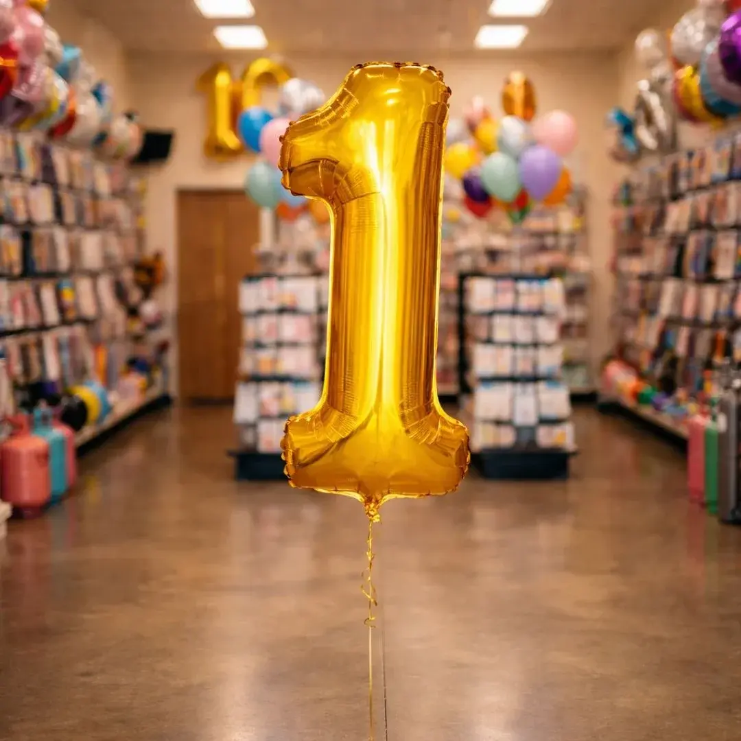Golden Foil Digit Balloon image 1