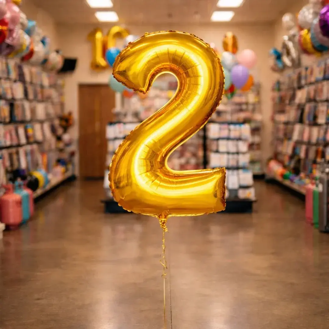 Golden Foil Digit Balloon image 2
