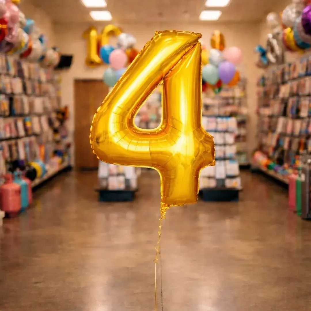 Golden Foil Digit Balloon image 4