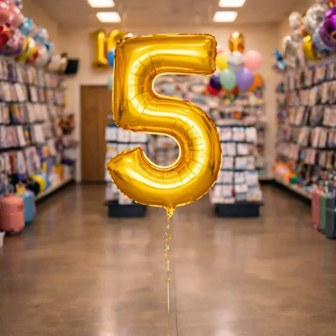 Golden Foil Digit Balloon image 5