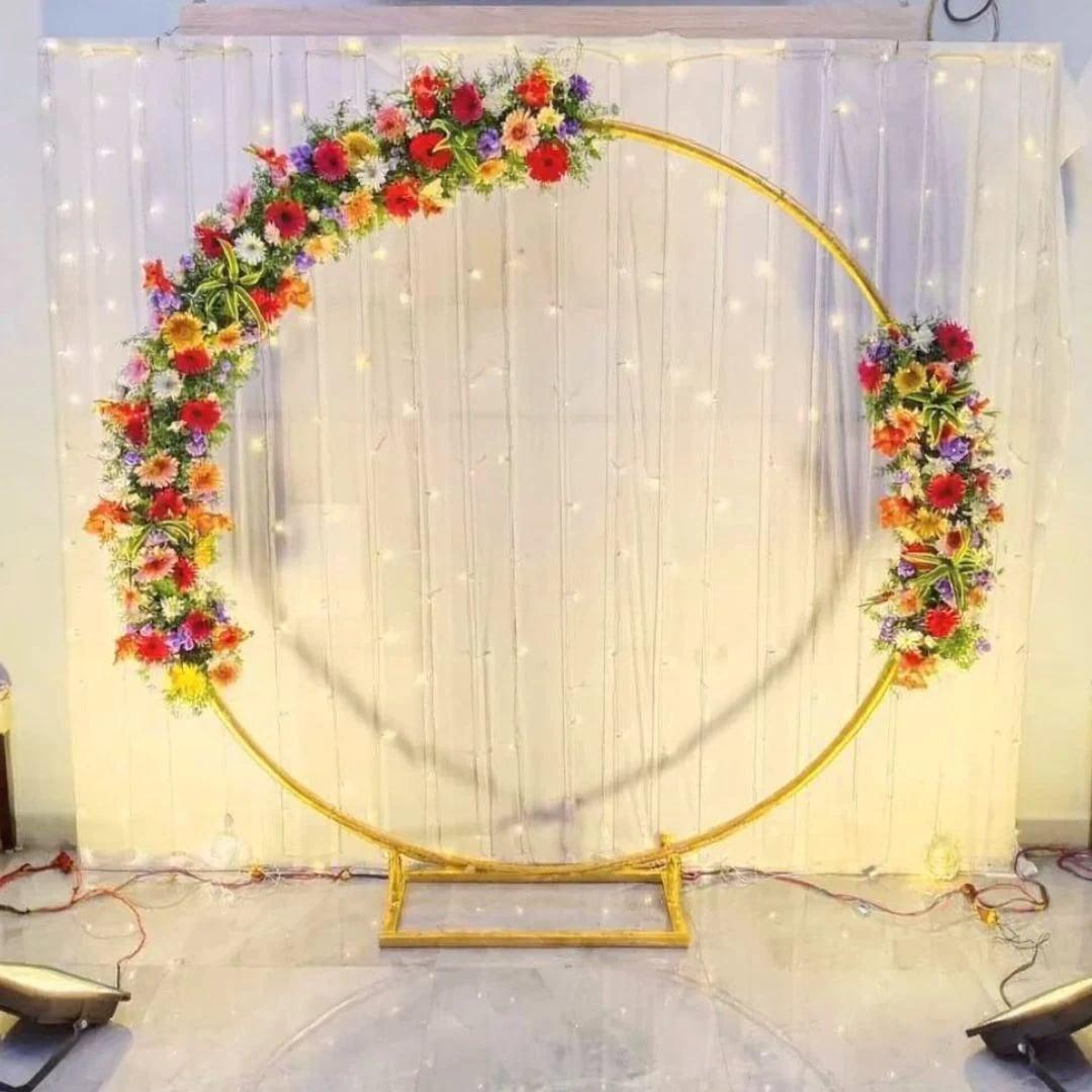 Round Floral Ring Backdrop Decoration