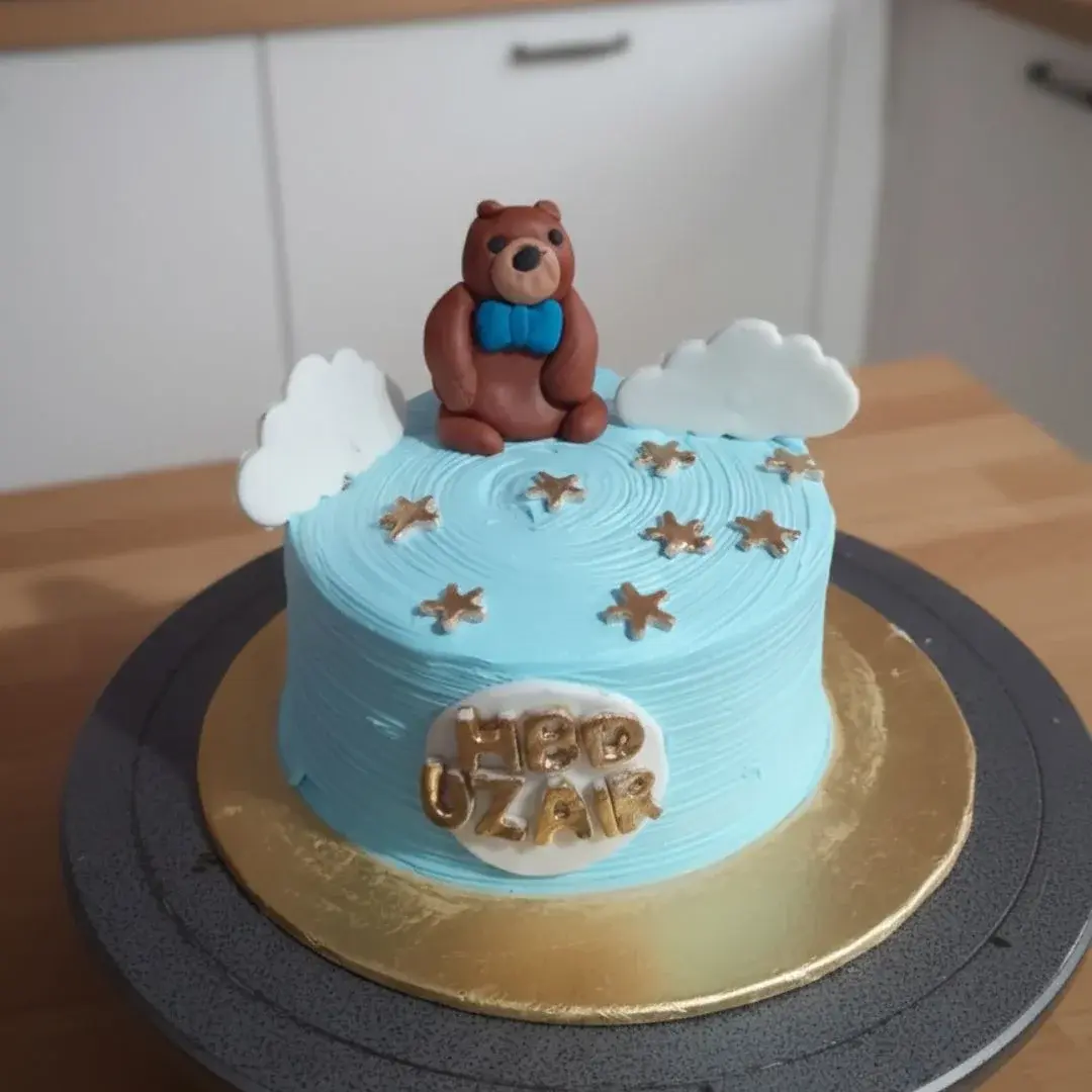 Teddy Bear Baby Shower Cake – Blue Boy Theme Cake